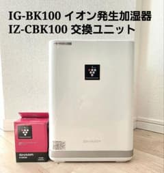 SHARP IG-BK100 空気清浄機 IZ-CBK100 交換ユニット付き - メルカリ