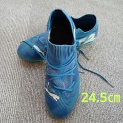 PUMA サッカーシューズ 24.5cm 青のサムネイル