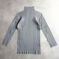 プリーツ加工✨ PLEATS PLEASE ハイネック 長袖 ブラウス トップス
