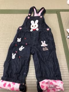 ミキハウス オーバーオール 90☆うさぎ☆未使用のサムネイル