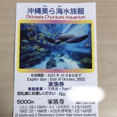 [こて様専用]沖縄美ら海水族館　家族券（10月末まで）のサムネイル