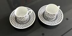 HERMES コーヒーカップ＆ソーサー 〈Hデコ〉 エルメス グラスコップ 