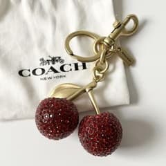 COACH　コーチ　スモール クリスタル チェリー バッグチャーム　赤　レッド COACH コーチ スモール クリスタル チェリー バッグチャーム 赤 レッド