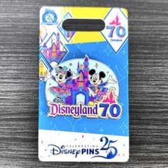 アメリカ カリフォルニア ディズニー Disney 70周年 限定 ピンバッジ