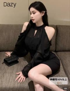 SHEIN セットアップ 黒 参戦服 ナイトドレスのサムネイル