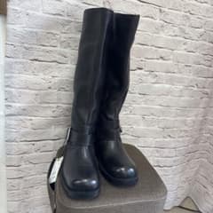 【新品 】ZARA バックル付きエンジニアブーツダークブラウン39（X-40）ｙ 新品 】ZARA バックル付きエンジニアブーツダークブラウン39（X-40）y