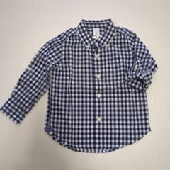 新品 baby GAP ギンガムチェック 長袖シャツ 100cmのサムネイル