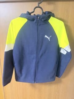 PUMA ジャージ パーカー ネイビー 蛍光イエローのサムネイル