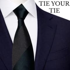 TIE YOUR TIEタイユアタイ　ネクタイ　ストライプ　タグ付き　黒 TIE YOUR TIEタイユアタイ ネクタイ ストライプ タグ付き 黒 - メルカリ