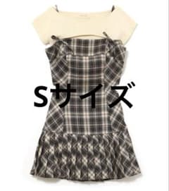 Karen check mini dress beige S ANDMARY - メルカリ