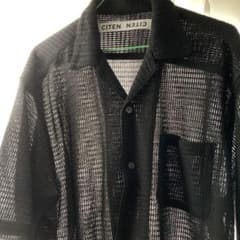 CITEN シアーオープンカラーシャツ ブラック M