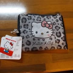 .*。様 ハローキティ 折りたたみエコバッグ ヒョウ柄のサムネイル