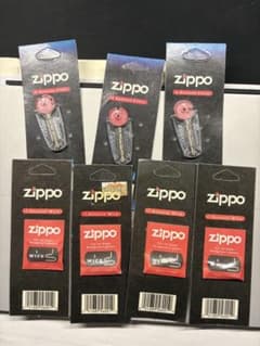 ZIPPO 純正 フリント3個＋ウィック4本セット 未開封 新品のサムネイル