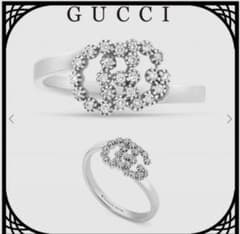 GUCCI ダイヤモンド付き WG GGランニング リング - メルカリ