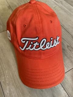 Titleist FJ オレンジ ホワイト刺繍 キャップ 綿100%のサムネイル
