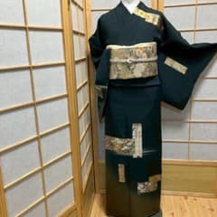 7170］訪問着 美品 色紙重ね花文様 金銀彩 ぼかし 正絹 着物 袷 - メルカリ