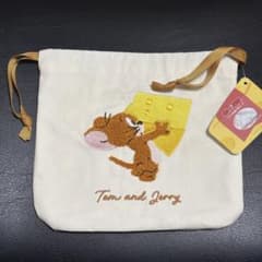 톰과 제리 사가라 자수 건착 파우치 (제리)