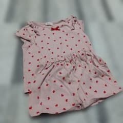 Happy wall ハート柄 半袖Tシャツ& ショートパンツ 100cm