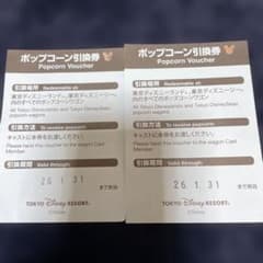 ディズニーリゾートポップコーン引換券 2026年1月31日までのサムネイル