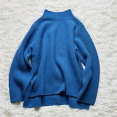 美品✨Theory 23AW ウールカシミヤ ボトルネックプルオーバー ブルー