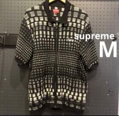 シュプリーム supreme M 半袖ニットポロ zip up 正規品 - メルカリ