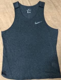 nike ランニングシャツ マラソン L タンクトップ グレー 陸上 ランシャツのサムネイル