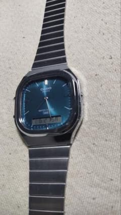極美品】CASIO AQ-240E アナデジ ブルー文字盤 - メルカリ
