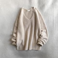 【ほぼ未使用✨】Plage ふんわり　Fur V スリットプルオーバー　柔らかい ほぼ未使用✨】Plage ふんわり Fur V スリットプルオーバー 柔らかい