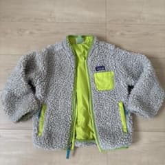 patagonia フリースジャケット クリーム/ライム　4Tのサムネイル