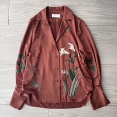 18AW Mame Kurogouchi マメクロゴウチ ボタニカル刺繍シャツ - メルカリ