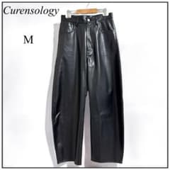 美品】カレンソロジー♡フェイクラムスキンカーヴィーパンツ レザー 38
