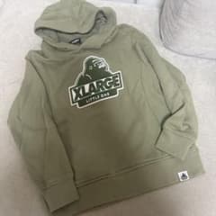 XLARGE KIDS パーカー ゴリラロゴ カーキのサムネイル