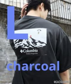 가챠핀 무크 Columbia 별주 백 프린트 티셔츠