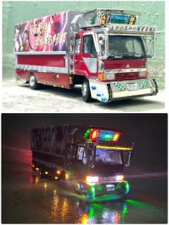 アオシマ 1/32 三菱ふそう ファイター デコトラ LED電飾 完成品 - メルカリ