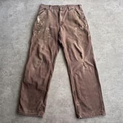 00's□carhartt【W34】ペインターパンツ ダック ブラウン フェード