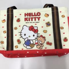 サンリオコーデュロイ保温保冷巾着トートバッグ/ハローキティのサムネイル