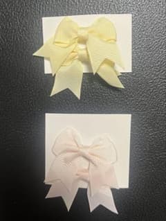 リボンヘアピン 4個セット パステルカラーのサムネイル