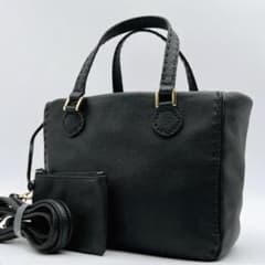 美品 Kitamura 2WAY バッグ ブラック レザー ステッチ h72 - メルカリ