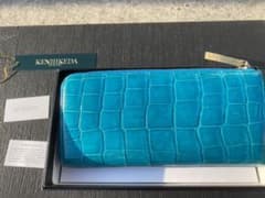 ターコイズブルー、クロコ財布　イケダ　(池田工芸のサムネイル