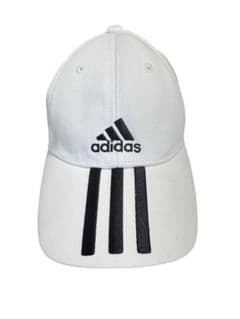 adidas キャップ ホワイト ブラック ロゴ フリーサイズ メンズレディースのサムネイル