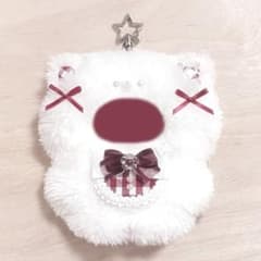 ちびぐるみ にじぱぺっと ぬい服 10cm 白 ねこ 赤 スタイ 着ぐるみ