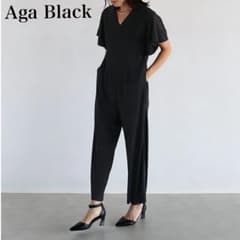 Aga Black シアーショルダーオールインワン 日本製 ヤマダヤ 新品