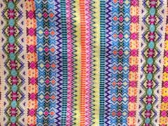 メキシコ製 マルチカバー 刺繍 カラフルのサムネイル