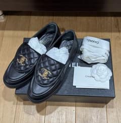 シャネル CHANEL ターンロック ローファー ブラック 36.5サイズ - メルカリ