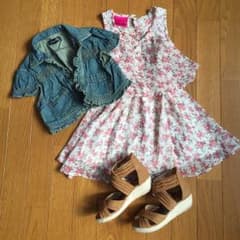 女の子 花柄セットアップスカート120cmのサムネイル