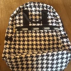 LeSportsac 希少デザイン 千鳥格子柄 リュック バック - メルカリ
