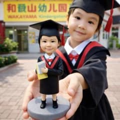似顔絵オーダー 卒園卒業 子どもフィギュアのサムネイル