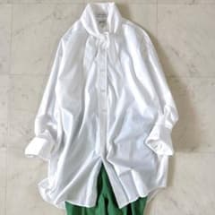 美品＊マディソンブルー スカーフカラーシャツ オーバーサイズ 白 