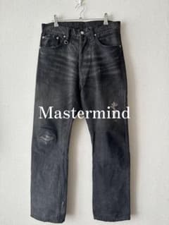 Mastermind Metallic Black Denim Pants