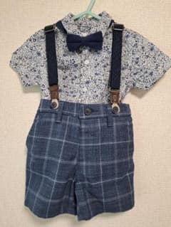 Next キッズ セレモニースーツ 花柄シャツ サスペンダーのサムネイル